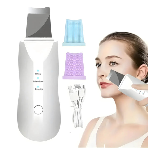 Deep Vibrate Skin Scrubber Facial Cleaner Shovel Spatula Not Ultrasonic Face Scrubberpeeling Blackhead Remover Facial Ma Ssager