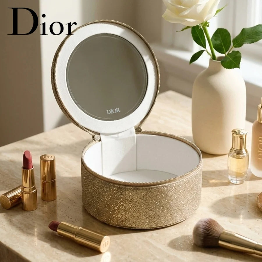 Christian ’S Bag Women round Cake Shaped Makeup Bag Multi-Purpose Portable Lunch Box Storage Pouch Delicate All-Season