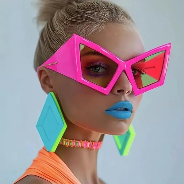 Fashion Oversized Cat Eye Sunglasses Novelty Party Sunglasses Funny Accessories for Adults Women Hip Hop Dance Party Favors