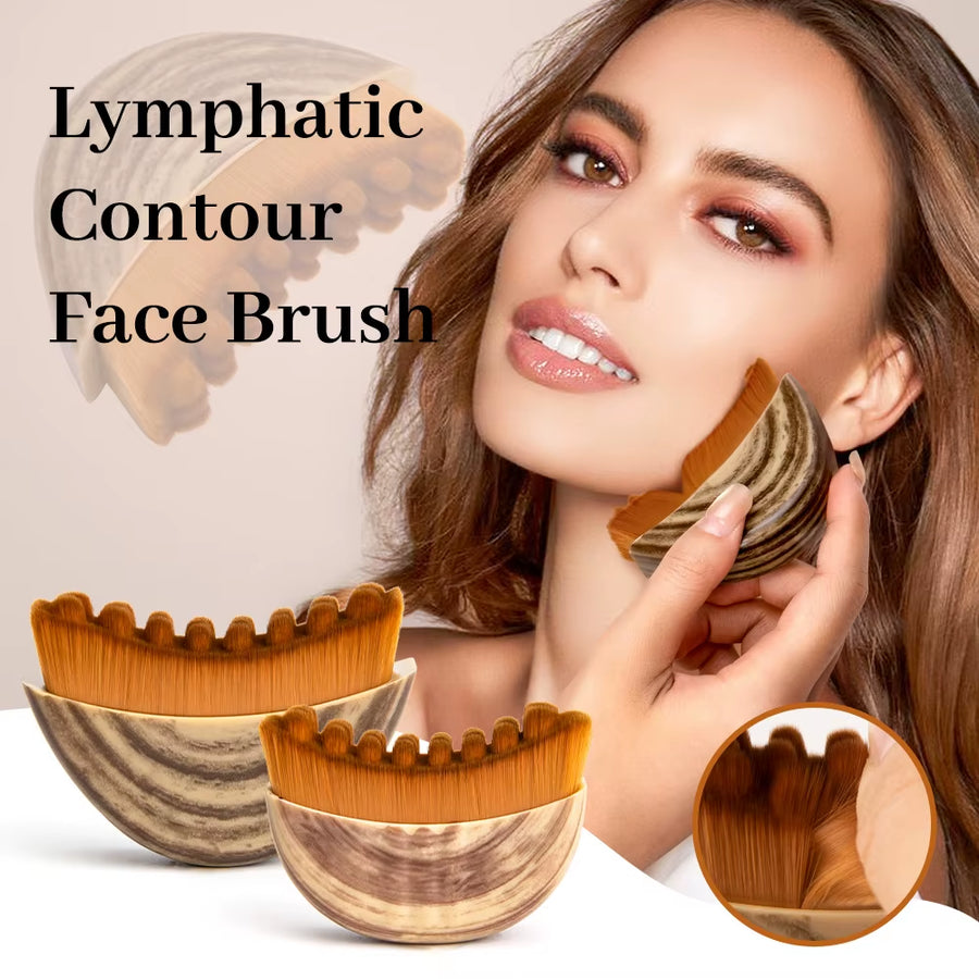 Portable Lymphatic Contour Face Brush, Facial Sculpting Lymphatic Drainage Tool, Lymphatic Drainage Massager Fit the Skin