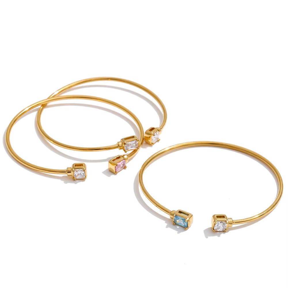 Bracelet Jonc Ouvert Femme | Acier Inoxydable