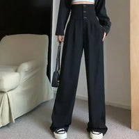 High Waisted Black Pants, Women'S Autumn New Style, Hanging Floor Pants, Casual Loose Wide Leg Pants