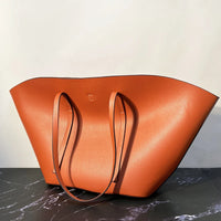 Oversize Arc-Shaped Design Tote Bags for Women Luxury Designer Handbags and Purses 2025 New in PU Wide Shopper Underarm Shoulder