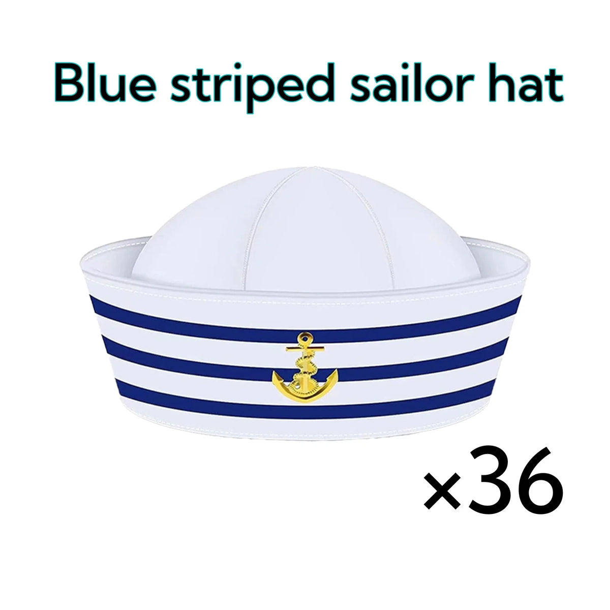4-72PCS Captain Hats Adjustable White Sailors Hats Bachelorette Party Caps for Wedding Yacht Rock Theme Party Photo Props