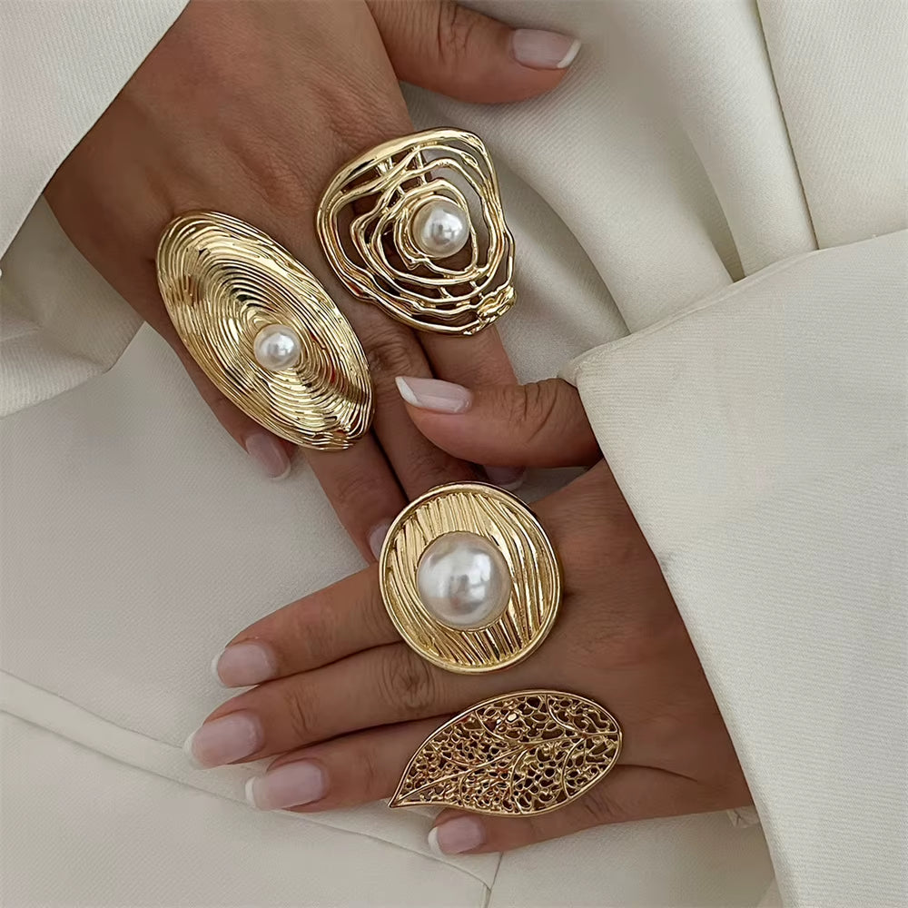 Bagues Tendance Femme | Métal et Perles Élégantes