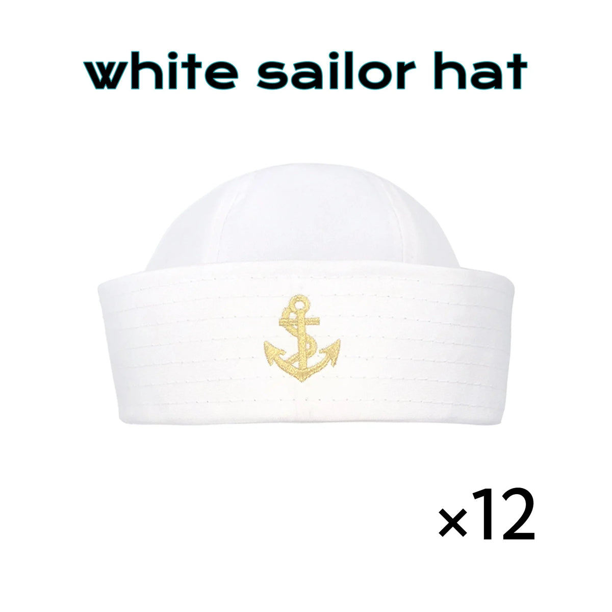 4-72PCS Captain Hats Adjustable White Sailors Hats Bachelorette Party Caps for Wedding Yacht Rock Theme Party Photo Props