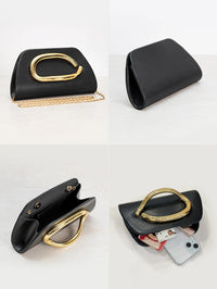 Gold Metal Buckle Box Clutch Fashion Women'S Evening Bag Party Banquet Chain Crossbody Bag Luxury Designer Shoulder Bag Wallet