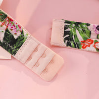 Victoria Secret Sexy Lingerie Set Very Sexy Logo Shine Strap Tropical Floral Push up Bra Shine Script Thong Panty