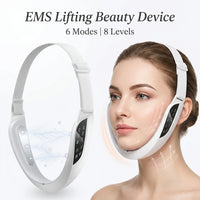 Electric EMS V Face Lifting Beauty Device 6 Modes 8 Levels Micro-Current Facial Firming Massager Double Chin Removal Skin Care