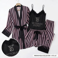 Sleepwear Chemise Nightwear Underwear Ice Silk Pajamas Set Robe New Victoria'S Secret Sexy Womens Lace Trim Homewear Ladies