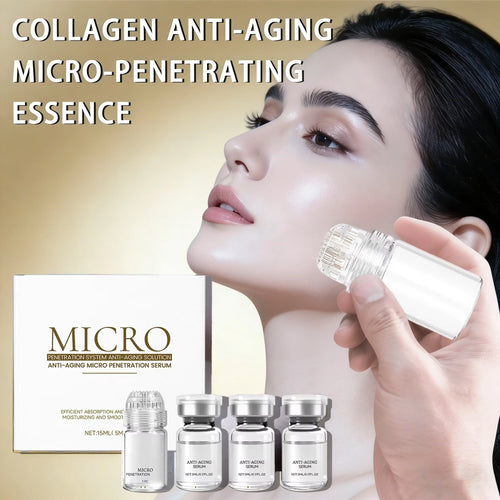 1Pc Collagen Anti-Wrinkle Essence Hydrating Firming Pore-Cleaning Anti-Aging Essence Set