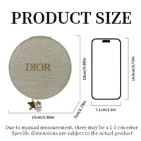Christian  ’S Bag Women round Cake Shaped Makeup Bag Multi-Purpose Portable Lunch Box Storage Pouch Delicate All-Season