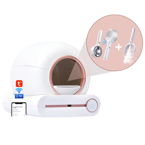 Smart Self-Cleaning Plastic Cat Litter Box Certified Easy Clean for Cats Smart Application