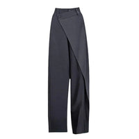 Women Loose Pants Relaxed Fit Trousers High Waist Wide Leg Pants Loose Fit Trousers Irregular Splicing Patchwork for Women