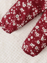 Spring and Autumn Baby Girl Rabbit Print Bow Front Pullover & Floral Print Pants & Headband