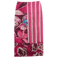 Women'S Print Satin Skirt Summer 2025 Woman Vintage High Waist Long Skirt Midi Pencil Floral Slit Wrap Skirt Casual Skirts