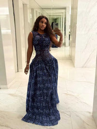 Sleeveless Dresses Woman High Waist Long Maxi Summer Dresses for Woman Royal Blue Casual Elegant Pleated Dress Sundresses