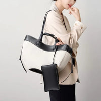 2026 High-End Knitted Patchwork Wing Bag Premium Sensory Large Capacity Tote for Women Light Luxury Niche Design Brown/Apricot