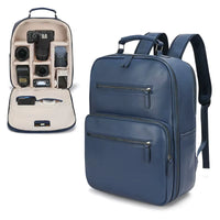 Custom Premium Leather Digital Gear SLR Bag Waterproof Digital Camera Bag Backpack with Zipper Closure