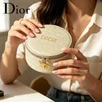 Christian  ’S Bag Women round Cake Shaped Makeup Bag Multi-Purpose Portable Lunch Box Storage Pouch Delicate All-Season