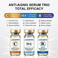  6-IN-1 Face Serum Trio-Vitamin C,Face Retinol & Hyaluronic Acid Anti-Aging Serums,Skincare Routine -Brightening,Facial Serums
