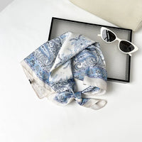 70*70Cm New Luxury Design Square Silk Scarf Women Bandana Soft Hair Band Wrap Hijab Neckerchief Hairband Headband Foulard