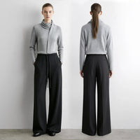 Women Wide Leg Pants Ankle Length Office Autumn Casual Loose Trouser Versatile Essential Woman Bottoms Clothing 12623017