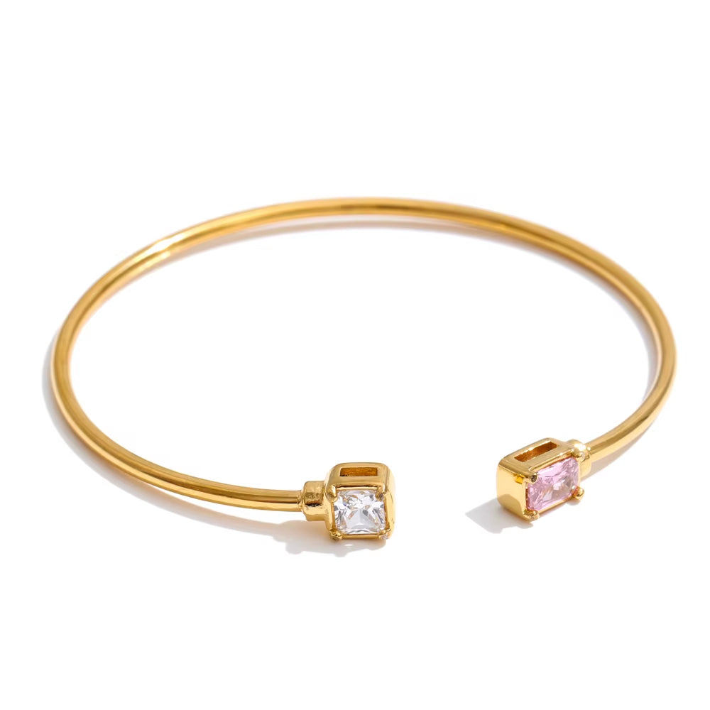 Bracelet Jonc Ouvert Femme | Acier Inoxydable