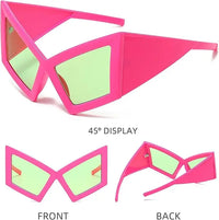 Fashion Oversized Cat Eye Sunglasses Novelty Party Sunglasses Funny Accessories for Adults Women Hip Hop Dance Party Favors