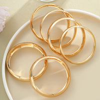 Vintage Chunky Wheels Metal Cuff Bangles Bracelets Set for Women Fashion Simple Smooth Exaggerated Stacked Bangles Jewelry Gifts