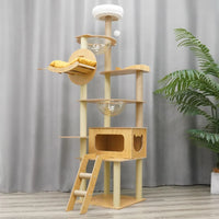 Wholesale Modern Large Multi-Layer Luxury Wooden Folding Cat Climbing Tree Frame with Carton Packaging for Cats Christmas