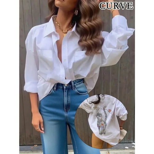 Chemisier Chat Grande Taille Femme | Imprimé Tendance