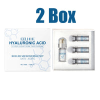 Hyaluronic Acid Stock Solutions Face Serum with Roller Microneedle Set Moisturizing Anti-Wrinkle Facial Serum Smoothing Refresh
