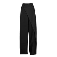 Women Loose Pants Relaxed Fit Trousers High Waist Wide Leg Pants Loose Fit Trousers Irregular Splicing Patchwork for Women