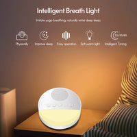 Baby White Noise Machine USB Rechargeable Timed Shutdown Sleep Machine Baby Sleep Sound Player Night Light Timer Noise Player