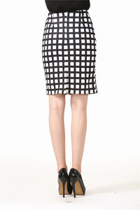 Summer Fashion plus Size Women'S Skirt Plaid Skirt New High Waist Pencil Skirt