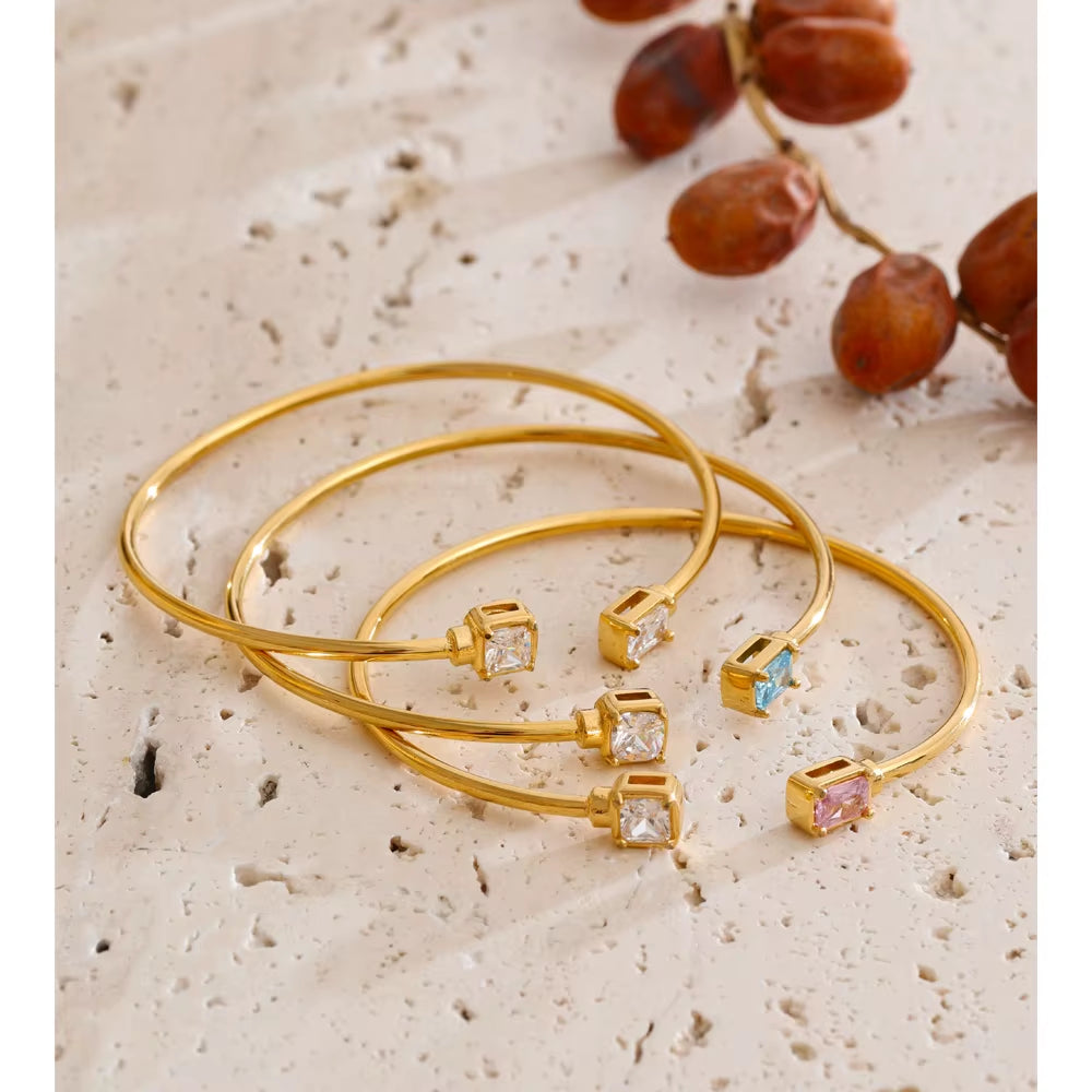 Bracelet Jonc Ouvert Femme | Acier Inoxydable