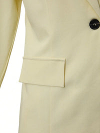 1Pc Women'S Fashionable Versatile Commuting Solid Color Casual Loose Fit Pocket & Lapel Design Blazer,Lightweight Blazer Jacket