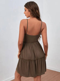 Layered Frill Trim Ruffle Hem Cami Dress,Summer Dresses for Women