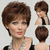 Rich Chocolate #2 Dark Brown Pixie Cut Wig 6X6 Silk Base PU Front Glueless Wear and Go Wig 100% Brazilian Remy Hair Short Wigs