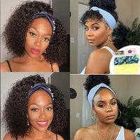 Jerry Curl Headband Wig Human Hair Short Glueless Wigs for Black Women Machine Made Remy Water Wave Bob Wigs Wholesale on Sale