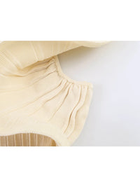 Women Knitted Top – Ruffle Sleeveless Slim Fit