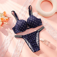 Victoria Secret New Women Polka Dot Lace Push up Bra and Panty Set Sexy Lingerie Sleepwear plus Size Comfortable Luxury
