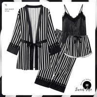 Sleepwear Chemise Nightwear Underwear Ice Silk Pajamas Set Robe New Victoria'S Secret Sexy Womens Lace Trim Homewear Ladies
