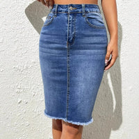 New Elastic High-Waist Denim Hip Skirts Women