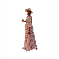 Long Dress Women Dresses a Line Vestidos Y2K Streetwear V Neck Full Sleeve Print Dot Elegant Party Night Work High Waist 2026