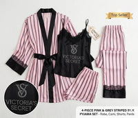 Sleepwear Chemise Nightwear Underwear Ice Silk Pajamas Set Robe New Victoria'S Secret Sexy Womens Lace Trim Homewear Ladies