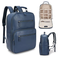 Custom Premium Leather Digital Gear SLR Bag Waterproof Digital Camera Bag Backpack with Zipper Closure
