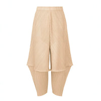 Miyake Pleated 2026 New Casual Pants for Women High-End Solid Color Versatile Tapered Pants Elegant Commuter Harem Pants Pleat