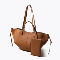 New Leather Premium Sense Light Luxury Large Capacity Tote Bag Women'S Handbag Commuter Shoulder Bag